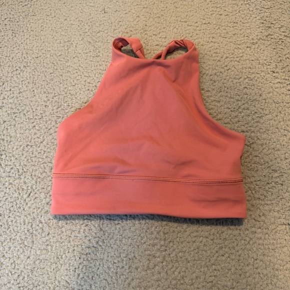 Lululemon Energy Bra High Neck Long Line *Tough Brier Rose Size 6 - Picture 1 of 10